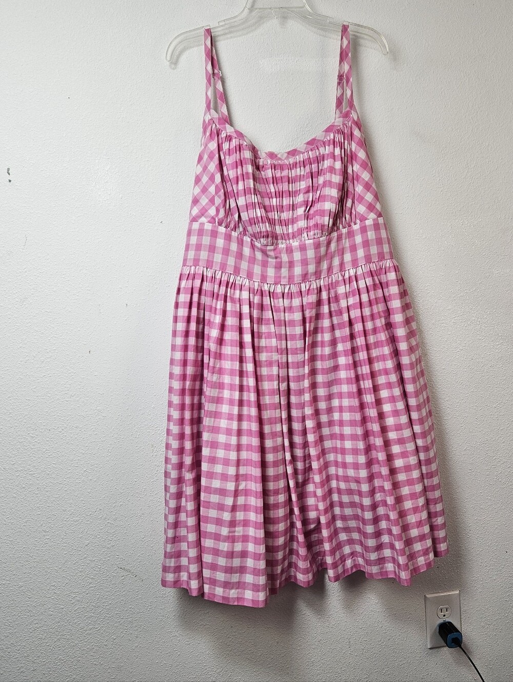 HEARTS AND FOUND Pink White Gingham Penelope Dress Size 3XL